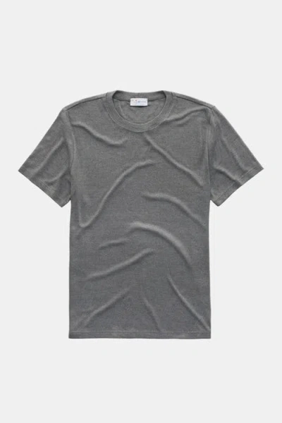 Wolf Vs. Goat (wvg) Heavyweight Viscose Interlock Short Sleeve Crewneck In Gray