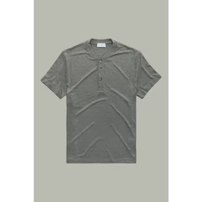 Wolf Vs. Goat (wvg) Henley Short Sleeve Sorona Interlock In Gray