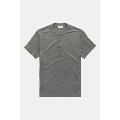 Wolf Vs. Goat (wvg) Henley Short Sleeve Viscose Interlock In Gray