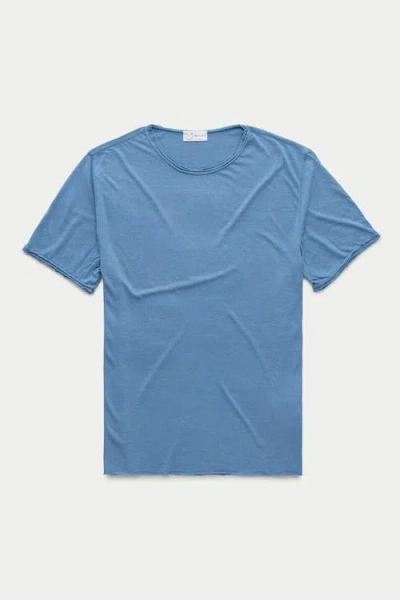 Wolf Vs. Goat (wvg) Light Weight Short Sleeve Roll Neck T-shirt In Moonlight Blue