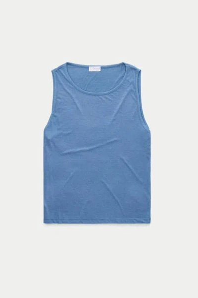 Wolf Vs. Goat (wvg) Light Weight Tank Top In Moonlight Blue