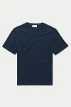 Wolf Vs. Goat (wvg) Short Sleeve Linen Crew Neck Tee In Blue