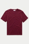 Wolf Vs. Goat (wvg) Short Sleeve Linen Crew Neck Tee In Brown