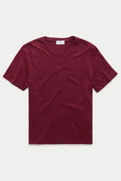 Wolf Vs. Goat (wvg) Short Sleeve Linen Crew Neck Tee In Brown