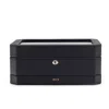 Wolf Windsor 10 Piece Watch Box With Drawer In Black