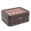 Wolf Windsor 10 Piece Watch Box With Drawer In Brown