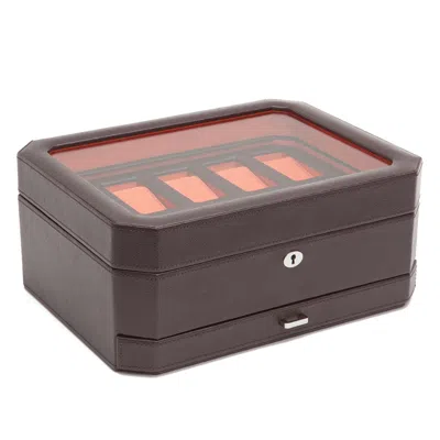 Wolf Windsor 10 Piece Watch Box With Drawer In Brown