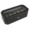 Wolf Windsor 5 Piece Watch Box In Black