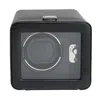 Wolf Windsor Single Watch Winder With Cover In Black