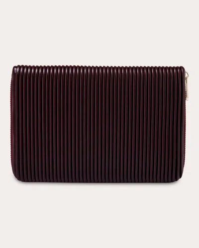 Wolf Women's Bella Pleated Jewelry Portfolio In Red