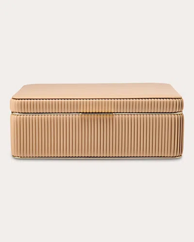 Wolf Women's Bella Pleated Large Jewelry Box In Neutral