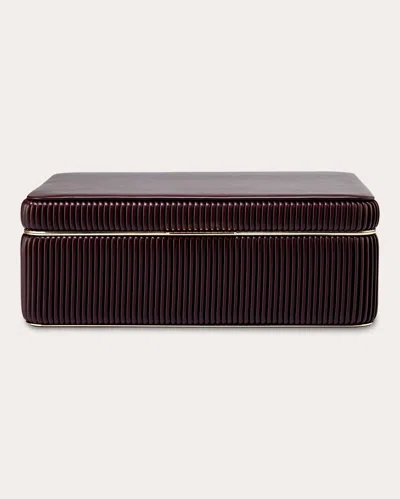 Wolf Women's Bella Pleated Large Jewelry Box In Red