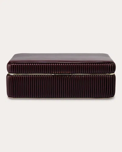 Wolf Women's Bella Pleated Medium Jewelry Box In Red