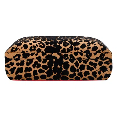 Wolf Women's Black Savanna Leopard Print Medium Jewellery Box
