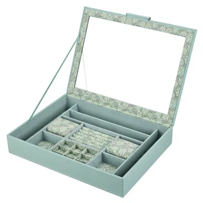 Wolf Women's Blue Sophia Jewellery Box With Window - Jade