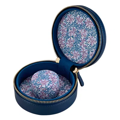 Wolf Women's Blue Sophia Round Zip Jewellery Case - Indigo