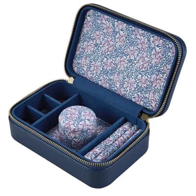 Wolf Women's Blue Sophia Travel Zip Jewellery Case - Indigo