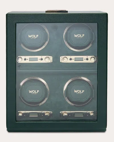 Wolf Women's British Racing 4-piece Watch Winder In Green