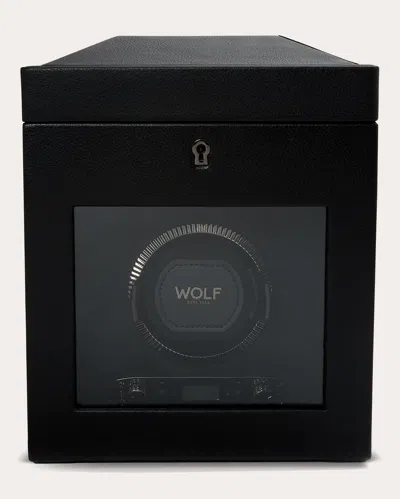 Wolf Women's British Racing Single Watch Winder Storage Case In Black