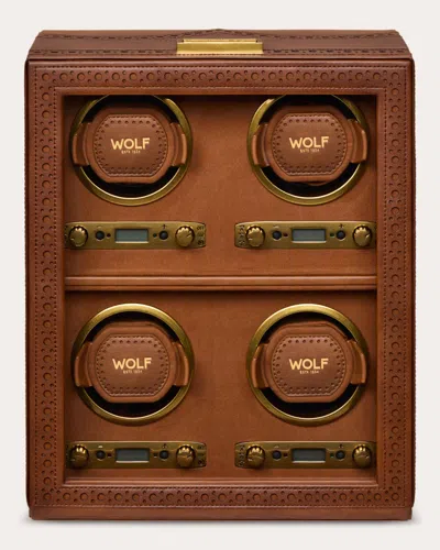 Wolf Women's Brogue 4-piece Watch Winder In Brown