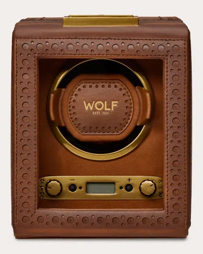 Wolf Women's Brogue Single Watch Winder In Brown