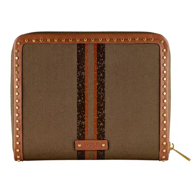 Wolf Women's Brown Ida Travel Zip Jewellery Portfolio