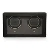 Wolf Cub Double Watch Winder Box In Black
