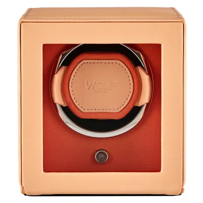 Wolf Women's Cub Single Watch Winder - Seltzer Orange & Peach