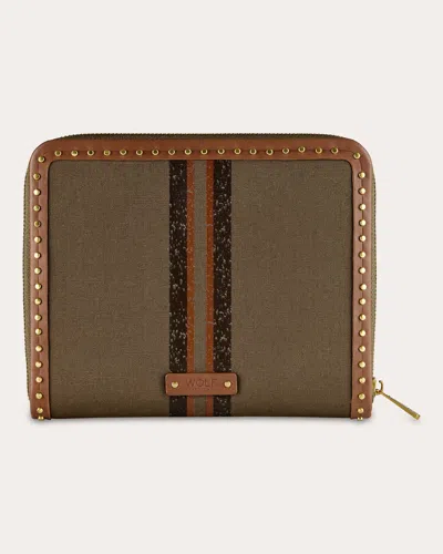 Wolf Women's Ida Travel Zip Canvas Jewelry Portfolio In Brown