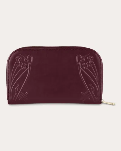 Wolf Women's Liberty Embossed Travel Jewelry Portfolio In Red
