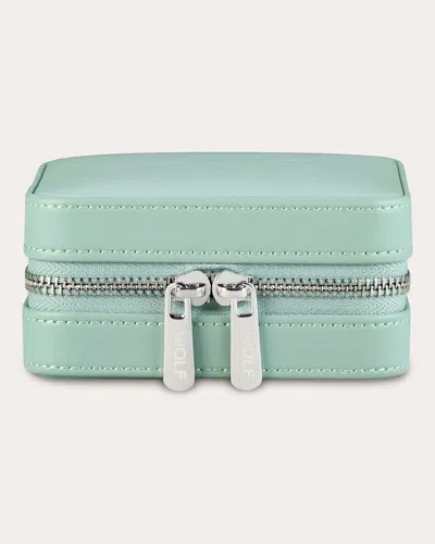 Wolf Women's Liberty Small Travel Zip Jewelry Case In Blue