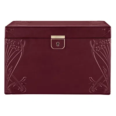 Wolf Women's Red Liberty Large Jewellery Box - Burgundy