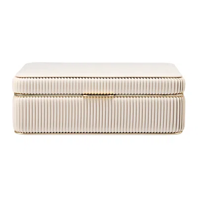Wolf Women's White Bella Medium Jewellery Box - Bone