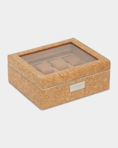 Wolf X Analog Shift 1976 Cork 8-watch Storage Box In Brown