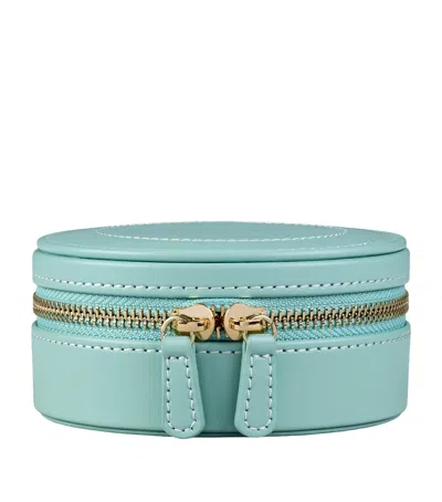 Wolf X Fiona Howard Sophia Round Bracelet Travel Case In Blue