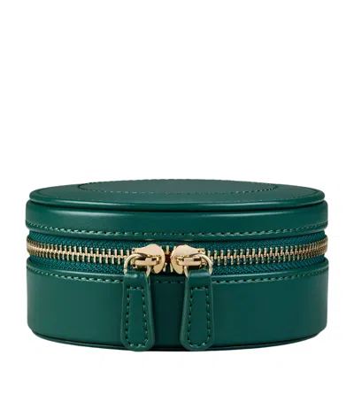 Wolf X Fiona Howard Sophia Round Bracelet Travel Case In Green