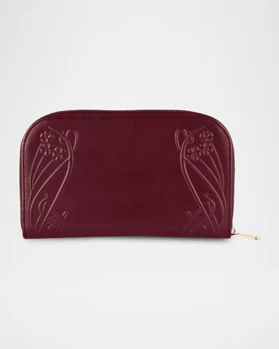 Wolf X Liberty Travel Portfolio In Burgundy