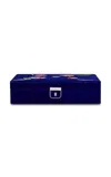 Wolf X Royal Asscher Medium Velvet Jewelry Box In Blue