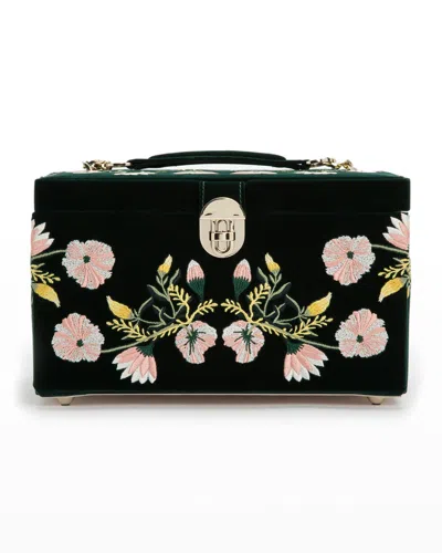Wolf Zoe Medium Jewelry Box In Forest Green