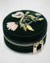 Wolf Zoe Round Travel Case In Forest Green