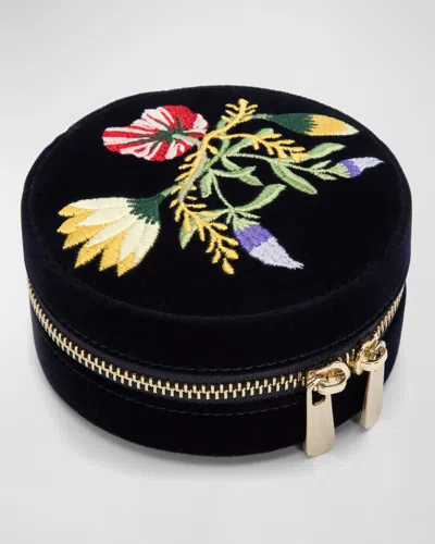 WOLF ZOE ROUND TRAVEL JEWELRY CASE