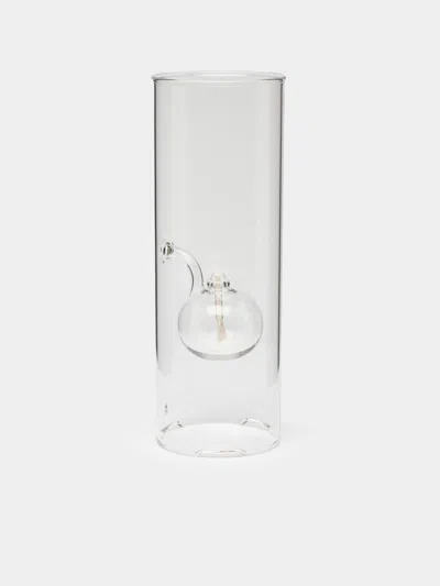 Wolfard Glassblowing Classic Hand-blown Glass Large Oil Lamp  Abask Luxury Gift In Transparent