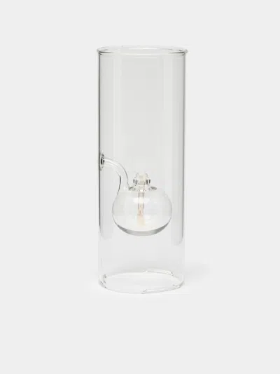 Wolfard Glassblowing Classic Hand-blown Glass Medium Oil Lamp  Abask Luxury Gift In Transparent