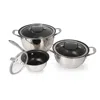 Wolfgang Puck 6-piece Stainless Steel Pots And Pan Set; Scratch-resistant Non-stick Cookware