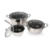 Wolfgang Puck 6 Piece Stainless Steel Pots And Pan Set In Silver
