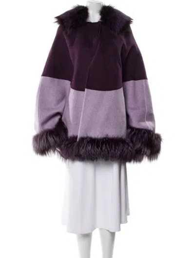 Pre-owned Wolfie Fur Cashmere Fur Jacket W/ Tags In Purple