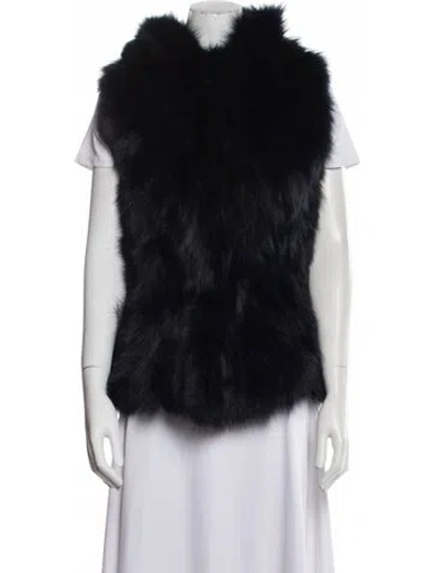 Pre-owned Wolfie Fur Fox Fur Jacket W/ Tags In Blue