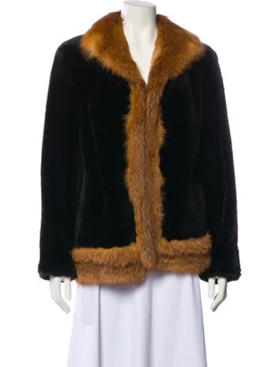 Pre-owned Wolfie Fur Fur Coat In Black