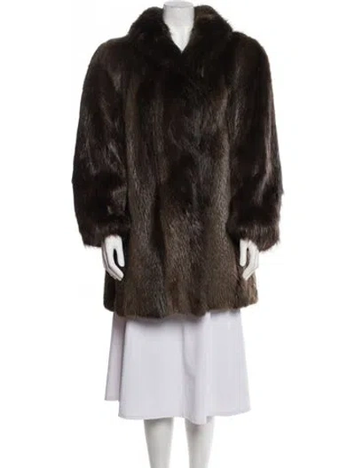 Pre-owned Wolfie Fur Fur Fur Coat In Brown