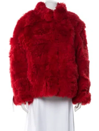 Pre-owned Wolfie Fur Fur Fur Jacket In Red